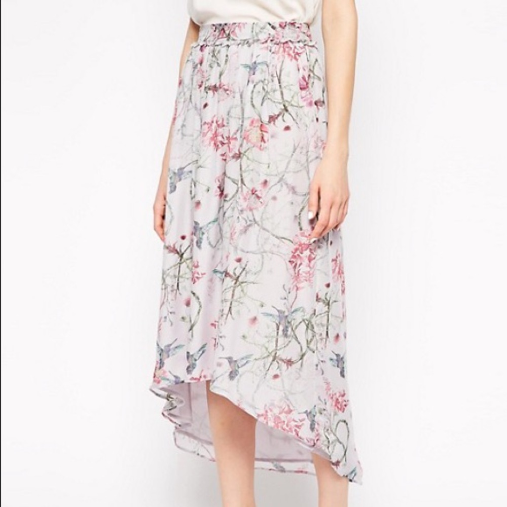 French Connection silk floral skirt